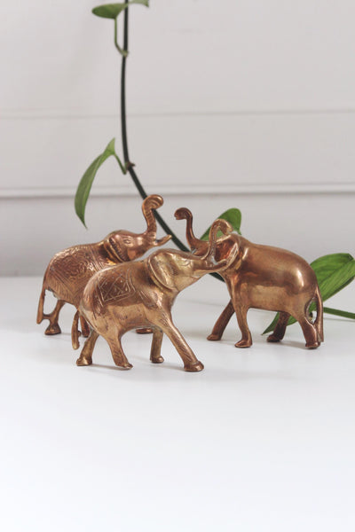 Vintage Brass Elephant Figurine | Vintage Brass Figurine | Vintage Decor | Mid Century Decor | Vintage Elephant