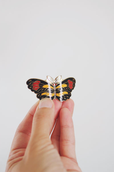 Vintage Cloisonné Enamel Butterfly Pin Brooch | Vintage Butterfly Brooch | Vintage Jewelry | Vintage Enamel Pin | Sold Individually