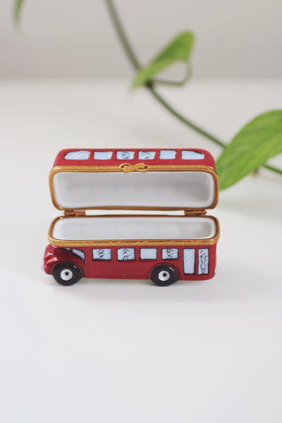 Vintage Limoges Double Decker Bus Trinket Box | Vintage Trinket Box | Vintage Limoges | Limoges Trinket Box | NOS New Old Stock
