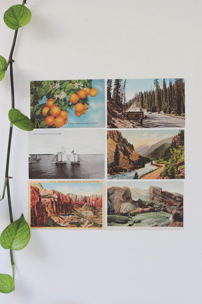 Vintage Postcard with Framing Options Zion Florida Rockies | Sold Individually