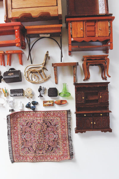 Vintage Dollhouse Miniature Furniture Collection