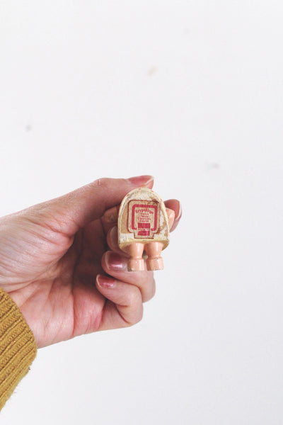 Vintage Painted Wood European Christmas Ornaments Figurine Collection