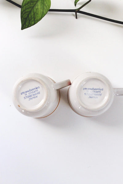 Vintage Coffee Mug - Strawberry Mug Stoneware Japan