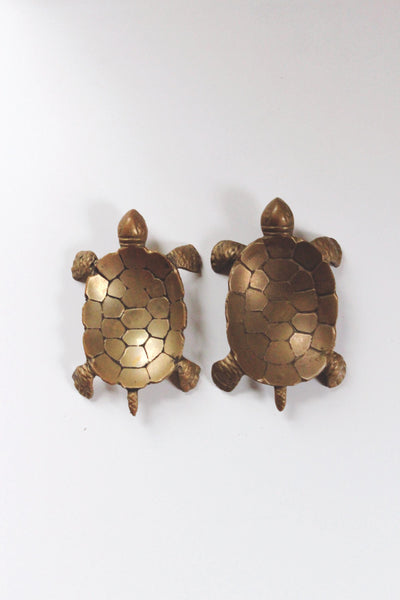 Vintage Brass Turtle Trinket Dish | Sold Individually