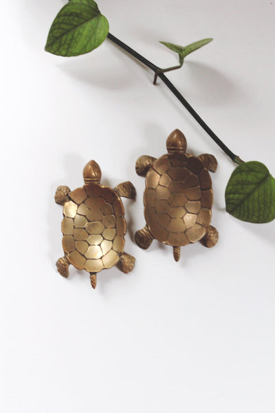 Vintage Brass Turtle Trinket Dish