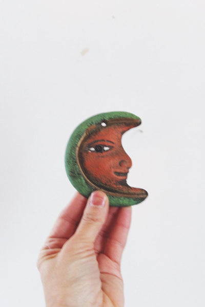 Vintage Celestial Sun Moon Pottery Wall Art | Sold Individually