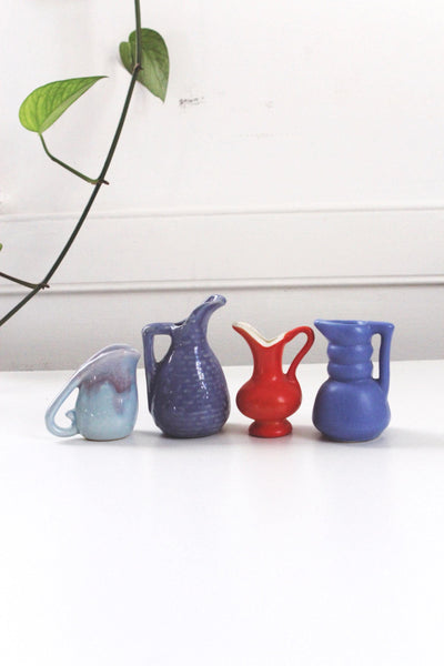 Vintage Miniature Ceramic Handmade Pottery Pitchers | Sold Individually