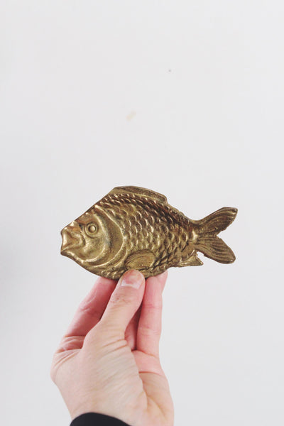 Vintage Brass Fish Trinket Dish | Sold Individually