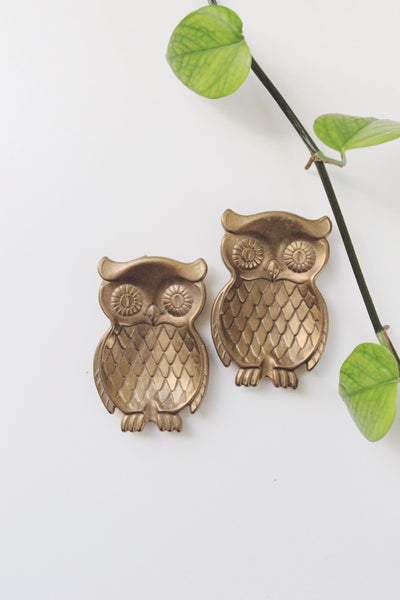 Vintage Brass Owl Trinket Dish | Sold Individually