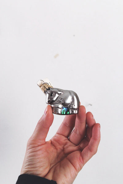 Vintage Mercury Glass Hand Painted Animal Christmas Ornaments Dept 56 Czech Republic NWT 1.5" | Sold Individually