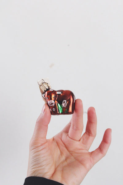 Vintage Mercury Glass Hand Painted Animal Christmas Ornaments Dept 56 Czech Republic NWT 1.5"