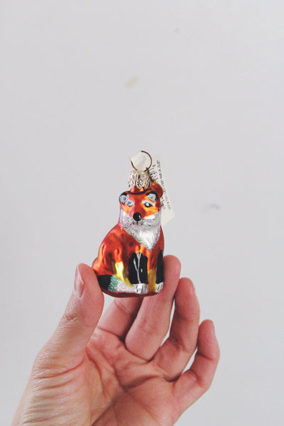 Vintage Mercury Glass Hand Painted Animal Christmas Ornaments Dept 56 Czech Republic NWT 2"