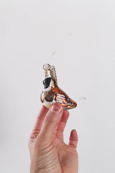 Vintage Mercury Glass Hand Painted Animal Christmas Ornaments Dept 56 Czech Republic NWT 2" | Sold Individually