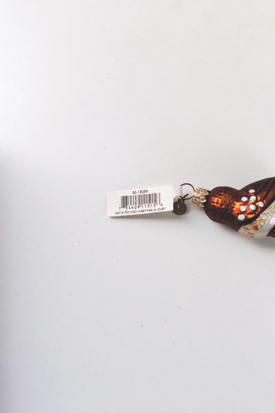 Vintage Mercury Glass Hand Painted Animal Christmas Ornaments Dept 56 Czech Republic NWT 2" | Sold Individually