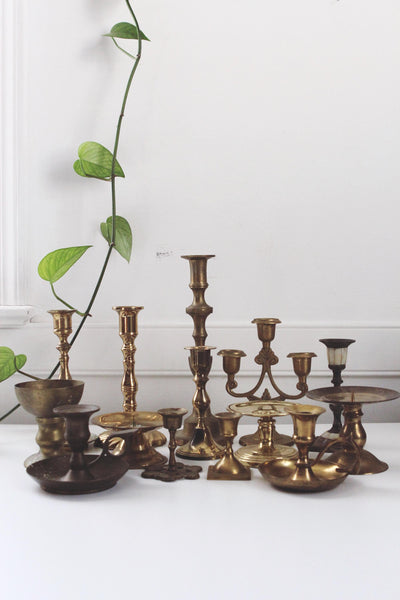 Vintage Brass Candle Holder Collection 2 | Sold Individually