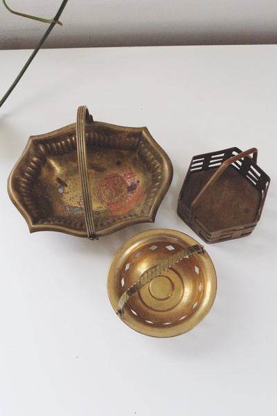 Vintage Brass Basket Trinket Dish | Sold Individually