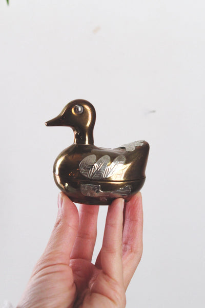 Vintage Brass Duck Trinket Box Containers | Sold Individually