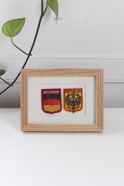 Vintage Patch with Framing Options - Europe Collection 3 | Vintage Framed Art | Design Art | Memorabilia Art | Sold Individually