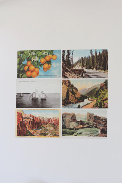 Vintage Postcard with Framing Options Zion Florida Rockies | Sold Individually