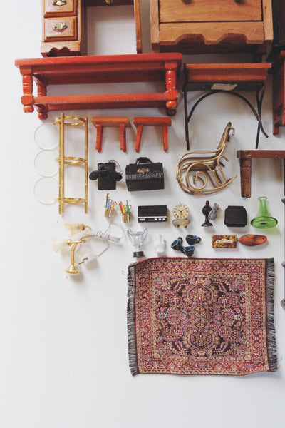 Vintage Dollhouse Miniature Furniture Collection