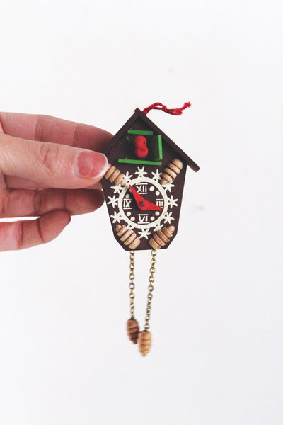 Vintage Painted Wood European Christmas Ornaments Figurine Collection