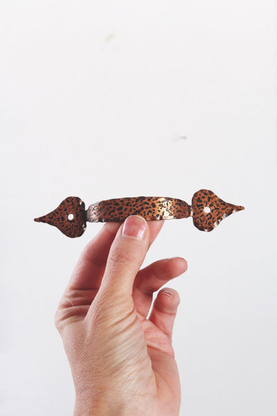 Vintage Hammered Copper Metal Drawer Cabinet Handles | Sold Individually