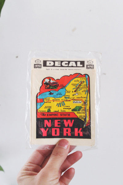 Vintage State Decal with Framing Options Georgia Utah New York