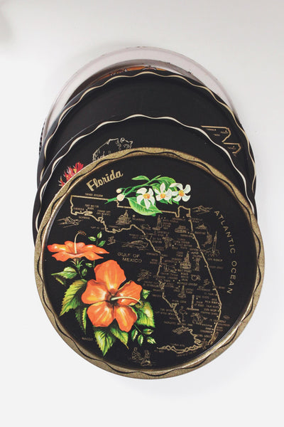 Vintage State Souvenir Tray Florida Arkansas Wyoming | Sold Individually