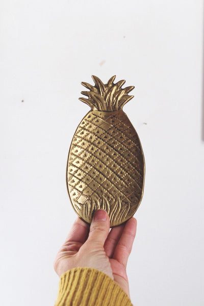 Vintage Brass Pineapple Trinket Dish | Sold Individually