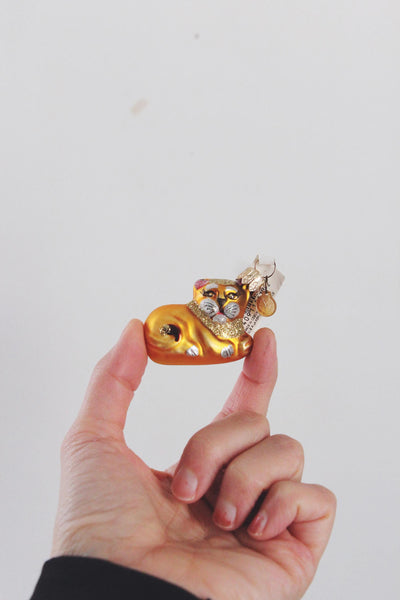 Vintage Mercury Glass Hand Painted Animal Christmas Ornaments Dept 56 Czech Republic NWT 1.5" | Sold Individually