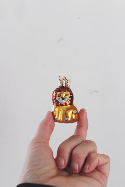 Vintage Mercury Glass Hand Painted Animal Christmas Ornaments Dept 56 Czech Republic NWT 1.5"