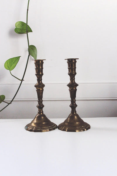 Vintage Brass Candle Holder Collection 1