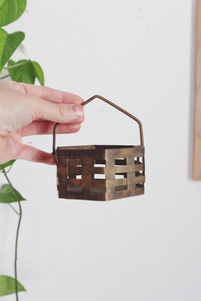 Vintage Brass Basket Trinket Dish | Sold Individually