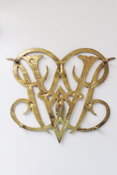 Vintage Brass Williamsburg Trivet or Wall Hanging