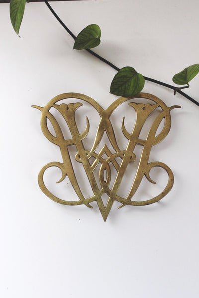 Vintage Brass Williamsburg Trivet or Wall Hanging