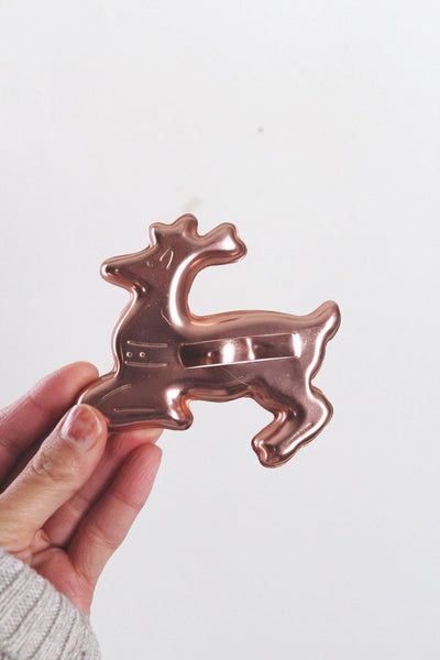 Vintage Copper Tone Cookie Cutter Christmas Animals Collection 2 | Sold Individually