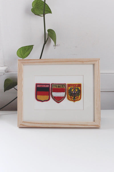 Vintage Patch with Framing Options - Europe Collection 3 | Vintage Framed Art | Design Art | Memorabilia Art | Sold Individually