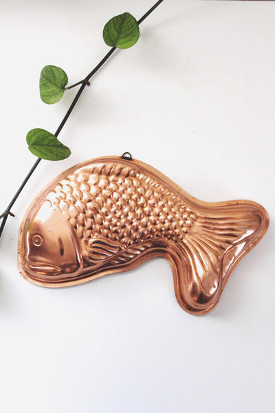 Vintage Copper Fish Wall Hanging Mold Large