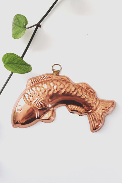 Vintage Copper Fish Wall Hanging Mold