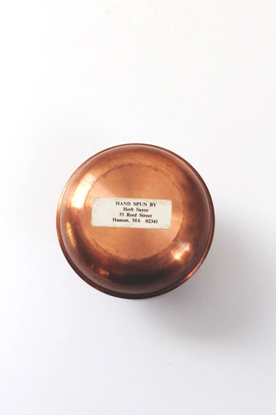 Vintage Copper Hand Turned Spittoon Cuspidor Vase Planter