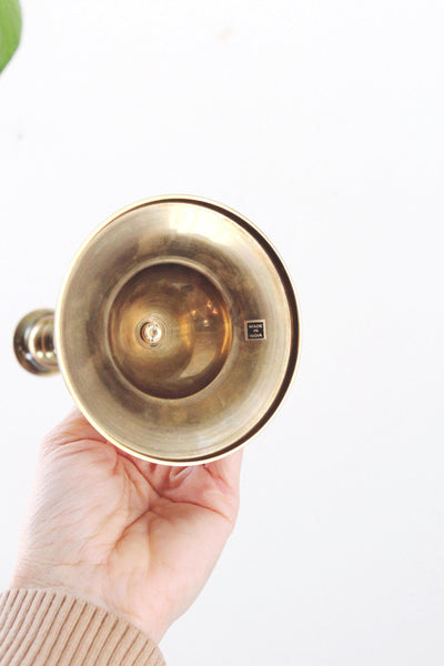 Vintage Brass Candle Candlestick Holder Pair