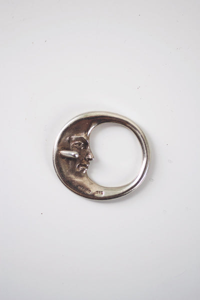 Vintage Sterling Silver Mexico Moon Belt Buckle