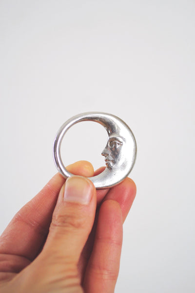 Vintage Sterling Silver Mexico Moon Belt Buckle