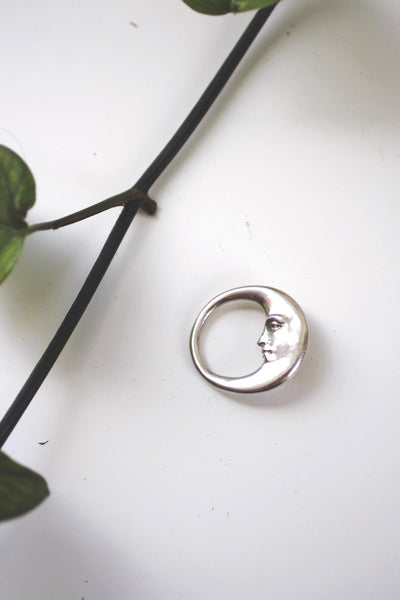 Vintage Sterling Silver Mexico Moon Belt Buckle