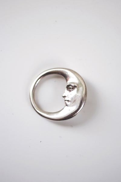 Vintage Sterling Silver Mexico Moon Belt Buckle