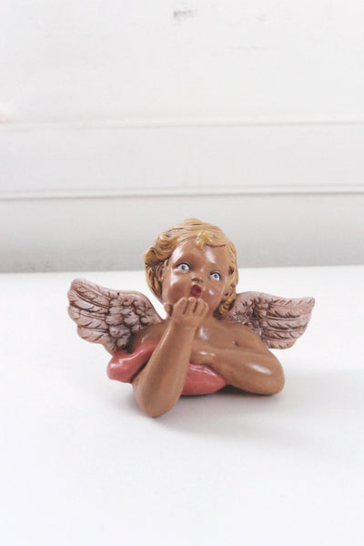 Vintage Hand Painted Ceramic Angel Cherub Figurine