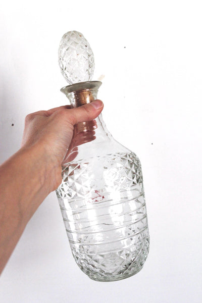 Vintage Mid Century Wine Liquor Glass Decanter Barware | Sold Individually