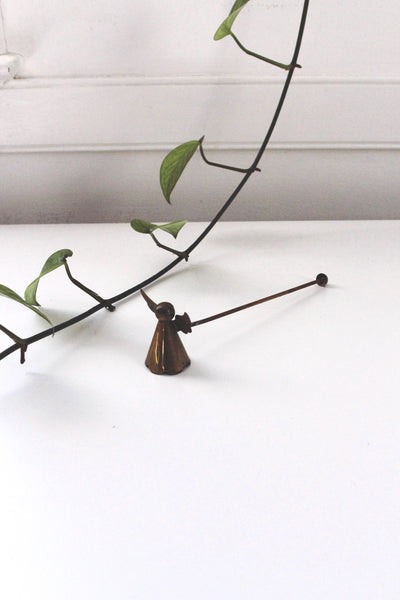 Vintage Antique Brass Candle Snuffer Bell Angle | Sold Individually