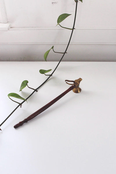 Vintage Antique Long Brass Wood Candle Snuffer Bell Rooster Antelope | Sold Individually