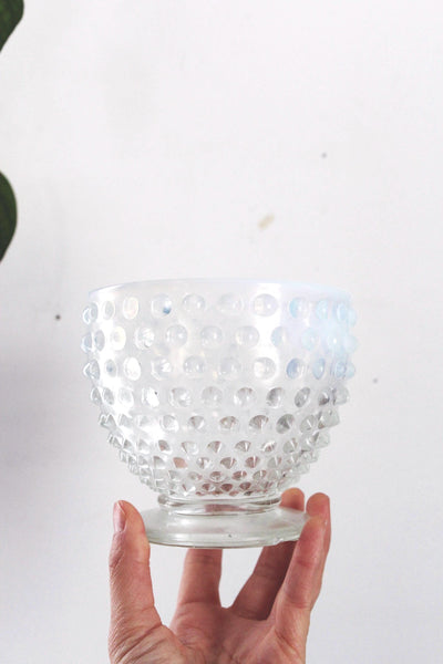 Vintage Fenton White Moonstone Opalescent Hobnail Glass Set